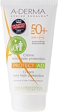 Fragrances, Perfumes, Cosmetics Sunscreen Body Cream - A-Derma Protect AD Children Cream Very High Protection SPF 50+