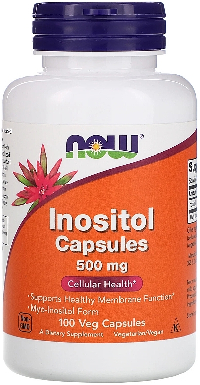 Vitamins "Inositol", 500mg - Now Foods Inositol Capsules — photo N1