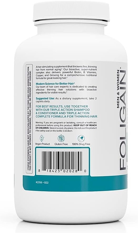 Dietary Supplement for Hair Health - Foligain Stimulating Supplement For Thinning Hair — photo N3