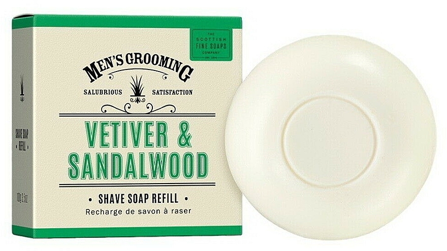 Vetiver & Sandalwood Shave Soap - Scottish Fine Soaps Vetiver & Sandalwood Shaving Soap Refill — photo N1