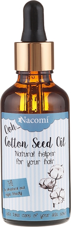 Cotton Seed Hair Oil with Pipette - Nacomi Cotton Seed Oil — photo N1