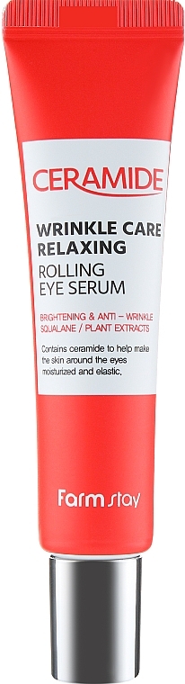 Anti-Aging Relaxing Eye Serum with Ceramides - FarmStay Ceramide Wrinkle Care Relaxing Rolling Eye Serum — photo N1