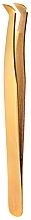 Curved Tweezers, 015, gold - Lena Lashes Volume 015 Gold — photo N1