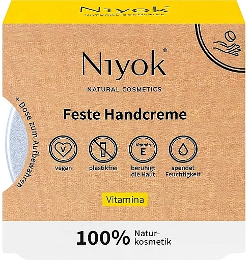 Solid Hand Cream 'Vitamin' - Niyok Solid Hand Cream Vitamina — photo N2