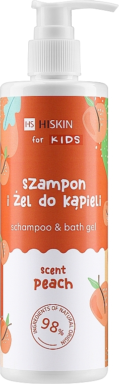 Kids Shampoo & Shower Gel 2in1 "Peach & Papaya" - HiSkin Kids — photo N3
