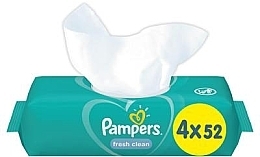 Baby Wet Wipes "Baby Fresh Clean", 4x52 pcs - Pampers Natural Clean Wipes — photo N3