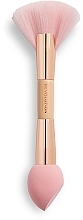 Double-sided Makeup Brush - Makeup Revolution Conceal & Fix Setting Powder Duo Brush — photo N1