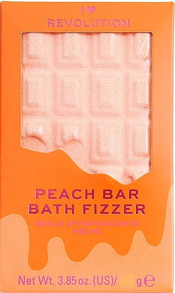 Bath Bomb - I Heart Revolution Chocolate Bar Bath Fizzer "Peach" — photo N1