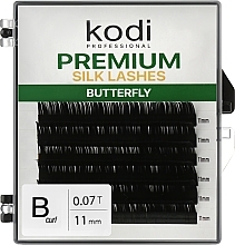 Butterfly Green B 0.07 False Eyelashes (6 rows: 11 mm) - Kodi Professional — photo N1