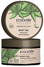 Fragrances, Perfumes, Cosmetics Moisturizing Body Gel "Organic Aloe Vera & Charcoal" - Ecolatier Organic Aloe Vera Intensive Moisturizing Body Gel