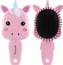 Rainbow Unicorn Hair Brush, pink - Martinelia — photo N1