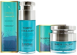 Fragrances, Perfumes, Cosmetics キット - ErthSkin London Marine Collagen (n/cr/50ml + serum/30ml)