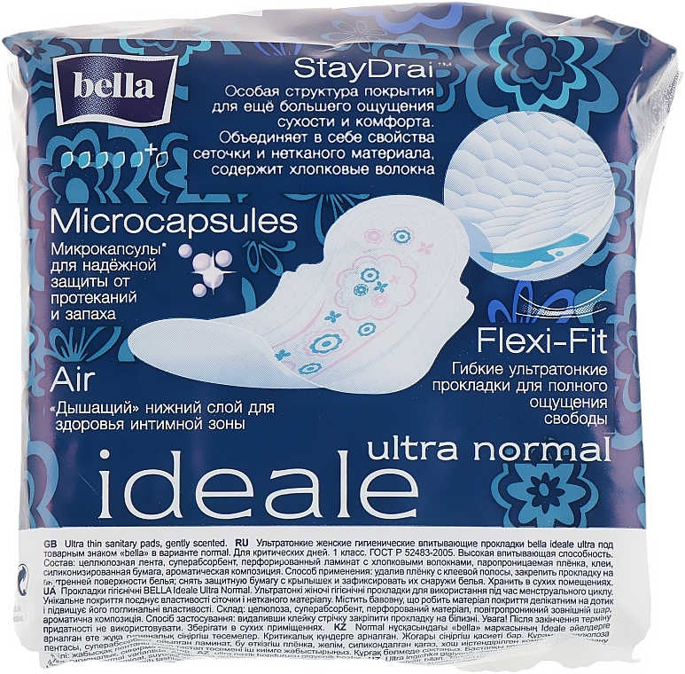 Ideale Ultra Normal Sanitary Pads, 10 pcs - Bella — photo N2