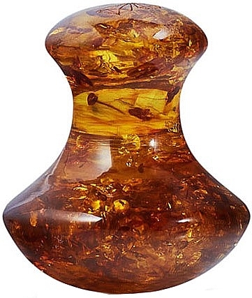 Facial Massager - Crystallove Cognac Amber Mushroom Gua Sha — photo N1