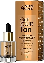 Face & Body Self-Tanning Elixir - More4Care Get Your Tan! Face And Body Tanning Elixir — photo N2