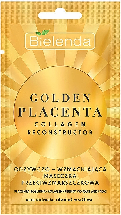 Anti-Wrinkle Nourishing & Forming Mask - Bielenda Golden Placenta Collagen Reconstructor — photo N1
