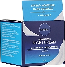 Normal Skin Moisturizing Night Cream - Nivea Moisturizing Night Cream Vitamin E For Normal Skin — photo N1