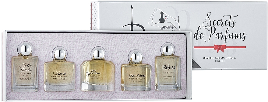 Charrier Parfums Secrets De Parfums - Set (edp/9.9ml + edp/10.5ml + edp/9.9ml + edp/9.9ml + edp/9.8ml) — photo N1