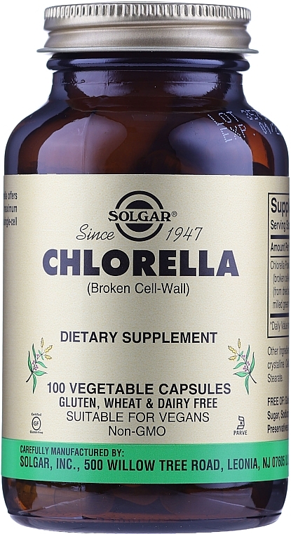 Dietary Supplement, 520mg - Solgar Chlorella Dietary Suplement — photo N2