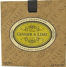 Fragrances, Perfumes, Cosmetics Ginger and Lime Aromatic Sachet - The Somerset Toiletry Co. Naturally European Fragranced Envelopes Sachets Ginger & Lime