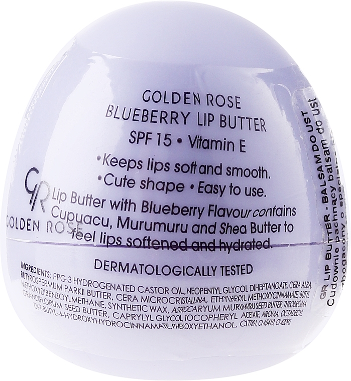 Lip Butter, Blueberry - Golden Rose Lip Butter SPF15 Blueberry — photo N1