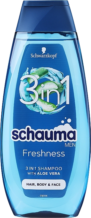 3-in-1 Men Sea Mineral & Aloe Vera Shampoo - Schauma Men Sea Minerals + Aloe Vera 3 in 1 Shampoo — photo N1