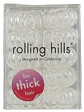 Traceless Hair Rings, transparent - Rolling Hills 5 Traceless Hair Elastics Stronger Transparent — photo N1