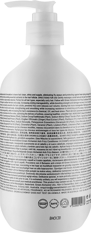 Moisturizing Shampoo - Grown Alchemist Anti-Frizz Shampoo — photo N5