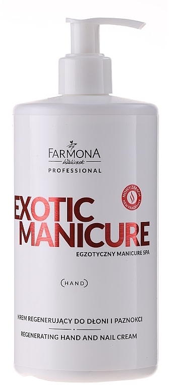 Regenerating Hand and Nail Cream - Farmona Exotic Manicure SPA — photo N1