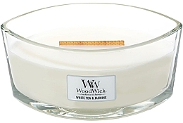 Fragrances, Perfumes, Cosmetics Scented Candle in Glass - WoodWick Hearthwick Flame Ellipse Candle White Tea & Jasmine