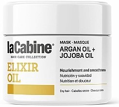 Fragrances, Perfumes, Cosmetics Argan & Jojoba Nourishing Mask for Dry Hair - La Cabine Elixir Oil Mask Argan Oil + Jojoba Oil