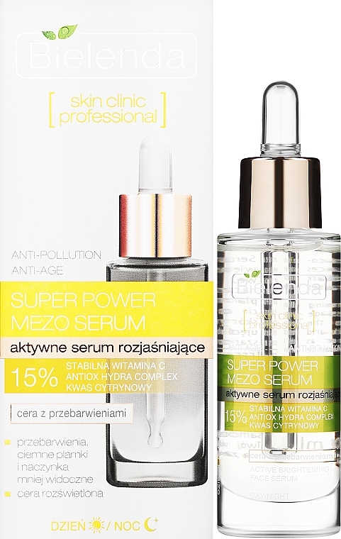 Active Brightening Face Serum - Bielenda Skin Clinic Professional Mezo Serum — photo N2