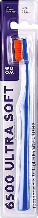 Toothbrush, soft, blue - Woom 6500 Ultra Soft Toothbrush — photo N1