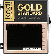 Fragrances, Perfumes, Cosmetics Gold Standard C 0.12 False Eyelashes (6 rows: 14 mm) - Kodi Professional