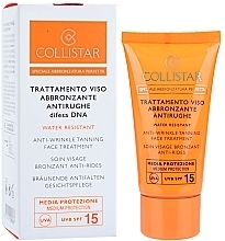 Fragrances, Perfumes, Cosmetics Cell DNA Protective Anti-Wrinkle Taning Face Treatment Sun Cream - Collistar Speciale Abbronztura Perfetta Anti-Wrinkle Tanning Face Treatment SPF15