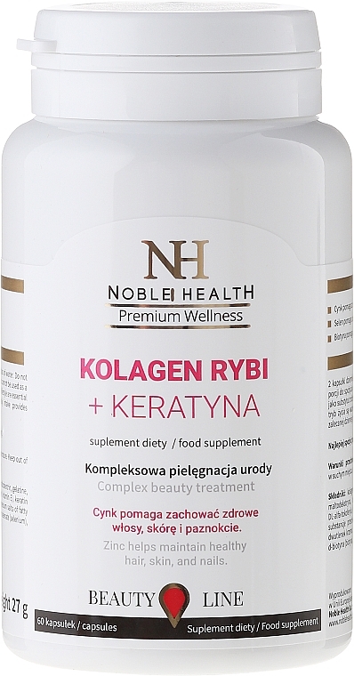 Hair, Skin & Nail Care Complex - Noble Health Kolagen + Ceratin — photo N2