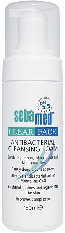 Cleansing Foam for Face - Sebamed Clear Face Antibacterial Cleansing Foam — photo N1