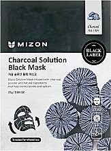 Fragrances, Perfumes, Cosmetics Cleansing Charcoal Facial Sheet Mask - Mizon Charcoal Solution Black Mask