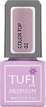 Fragrances, Perfumes, Cosmetics Colored Top Coat - Tufi Profi Premium Color Top