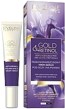 Fragrances, Perfumes, Cosmetics Anti-Wrinkle Eye Cream Serum - Eveline Cosmetics Gold And Retinol Anti Wrinkle Eye Cream-Serum