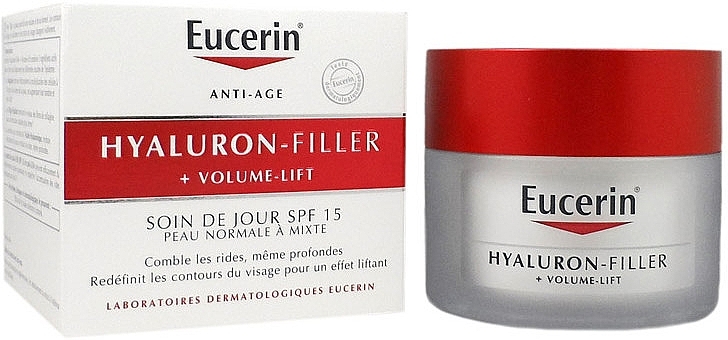 Day Cream for Normal and Combination Skin - Eucerin Hyaluron-Filler+Volume-Lift Day Cream SPF15  — photo N2