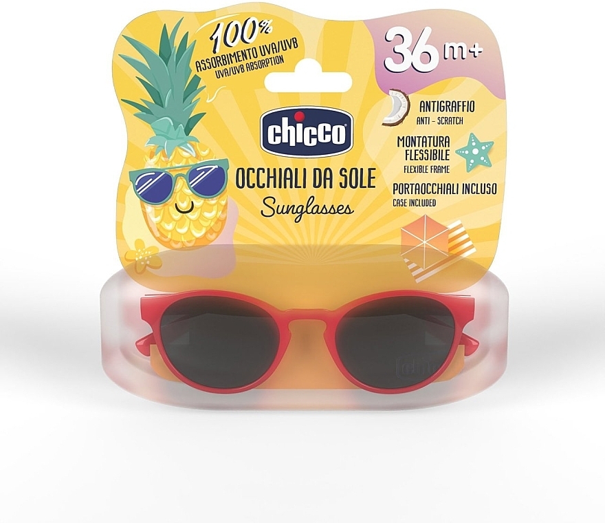 Sunglasses, red, 3+ years - Chicco — photo N4