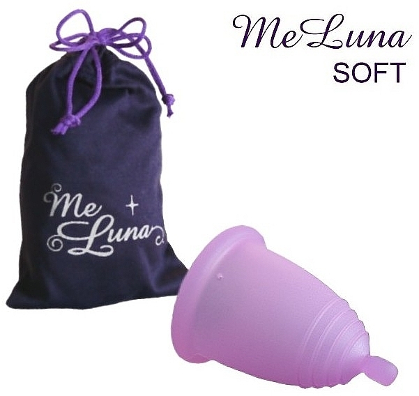 Menstrual Cup with a Ball, M-size, pink - MeLuna Soft Menstrual Cup Ball — photo N1
