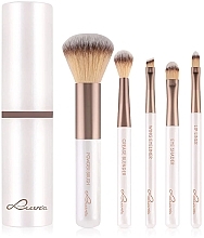 Makeup Brush Set, 5 pcs - Luvia Cosmetics Macchiato Travel Brush Set — photo N2