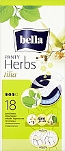 Fragrances, Perfumes, Cosmetics Pantiliners Panty Herbs Tilia, 18 pcs - Bella
