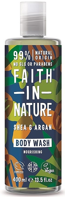 Shower Gel - Faith In Nature Shea & Argan Body Wash — photo N2