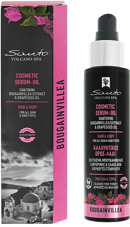 Body & Hair Oil - Santo Volcano Spa Bougainvillea Cosmetic Serum-Oil For Hair And Body — photo N1