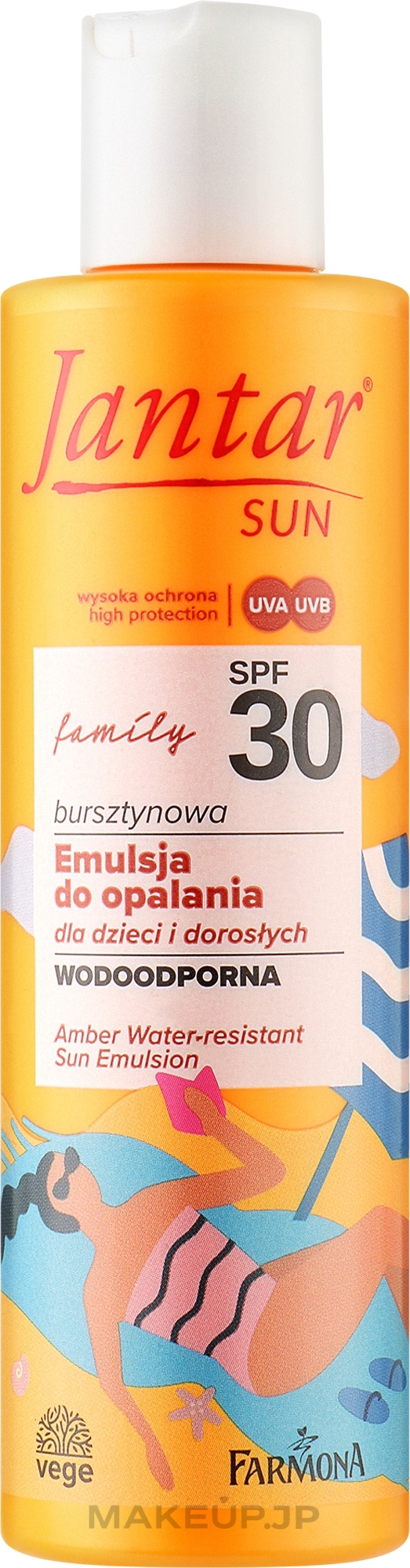 Waterproof Amber Sun Emulsion for the Whole Family - Farmona Jantar Sun SPF 30 — photo 200 ml