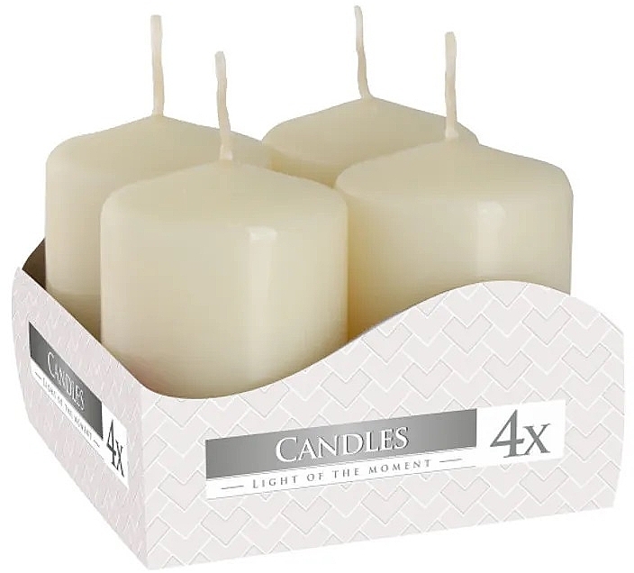 Votive Candle Set 40x60 mm, ecru, 4 pcs. - Bispol — photo N1