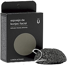 Fragrances, Perfumes, Cosmetics Activated Charcoal Face Cleansing Sponge - NaturBrush Konjac Facial Sponge Activated Carbon